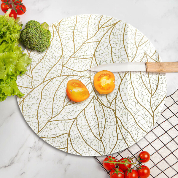 Tábua para corte Padrão de folha de arte de linha