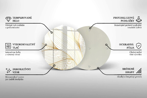 Tábua de vidro Padrão de linha moderno