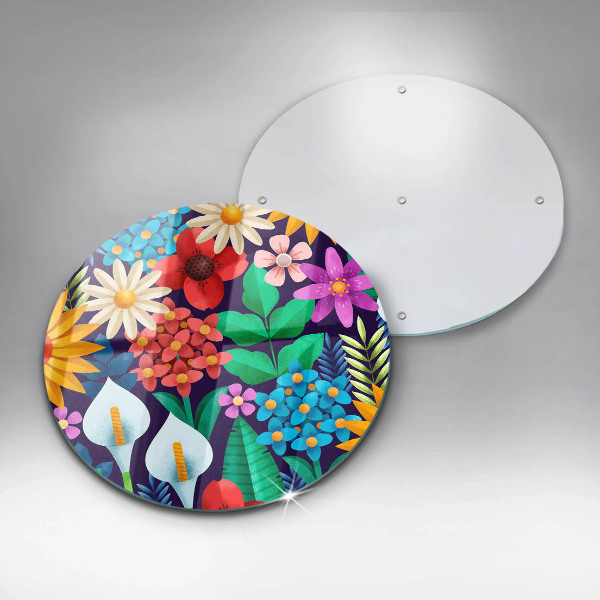 Tábua de cortar alimentos Ilustração de um prado de flores