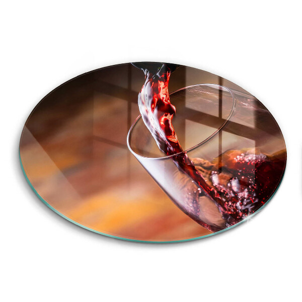 Tábua de corte Vinho tinto e uma taça
