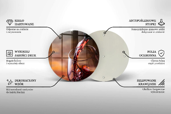 Tábua de corte Vinho tinto e uma taça