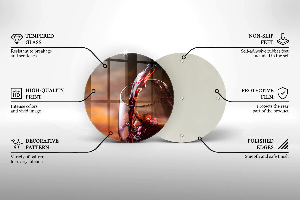 Tábua de corte Vinho tinto e uma taça