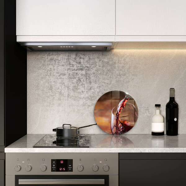 Tábua de corte Vinho tinto e uma taça