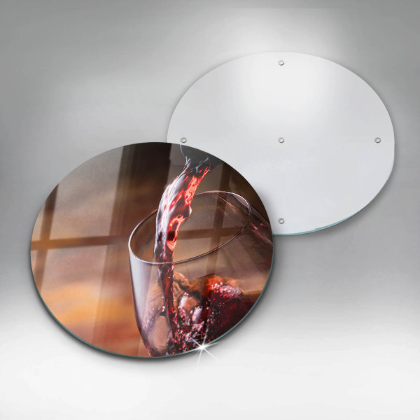 Tábua de corte Vinho tinto e uma taça