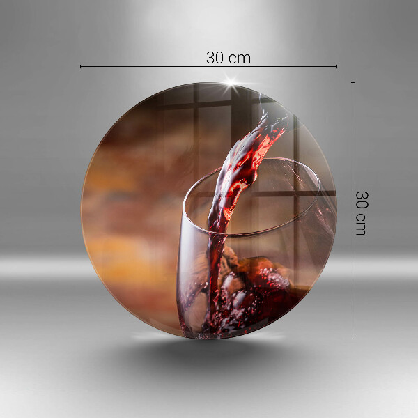 Tábua de corte Vinho tinto e uma taça