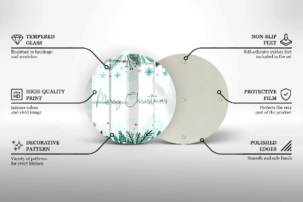 Tábua para cozinha Inscrição de Feliz Natal