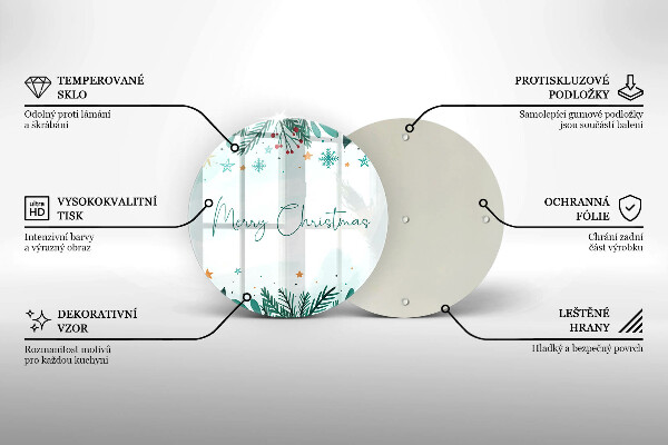 Tábua para cozinha Inscrição de Feliz Natal