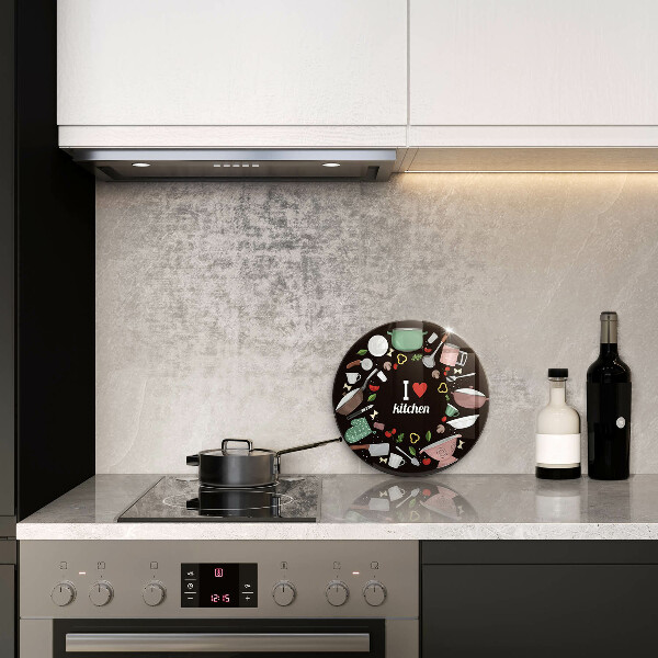 Tábua cozinha Eu amo ilustração de cozinha