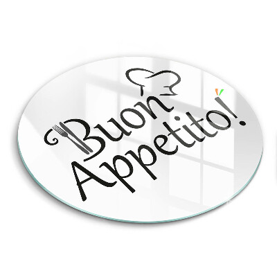 Tábua para cozinha A inscrição Buon Appetito!