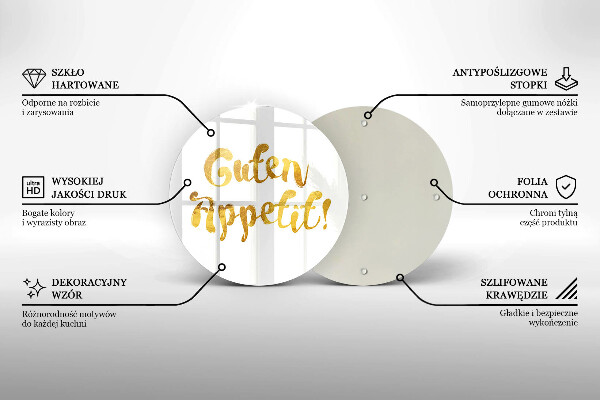 Tábua para corte A inscrição Guten Appetit!