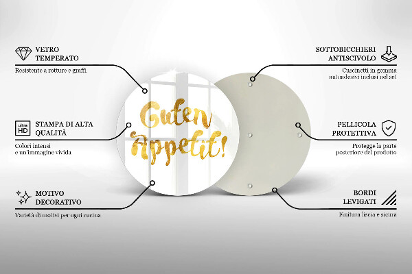 Tábua para corte A inscrição Guten Appetit!