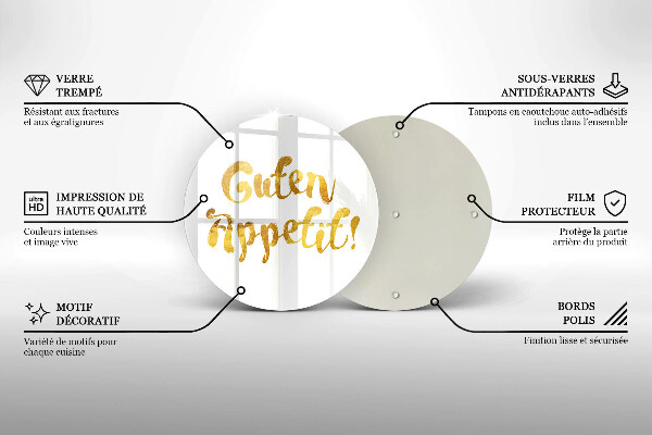 Tábua para corte A inscrição Guten Appetit!
