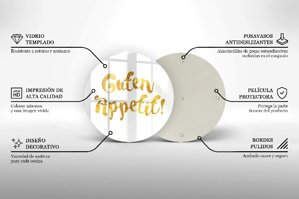 Tábua para corte A inscrição Guten Appetit!