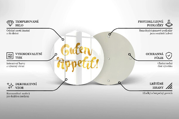 Tábua para corte A inscrição Guten Appetit!