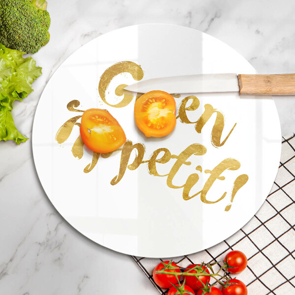 Tábua para corte A inscrição Guten Appetit!