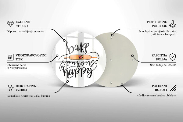 Tábua para cozinha Asse alguém feliz