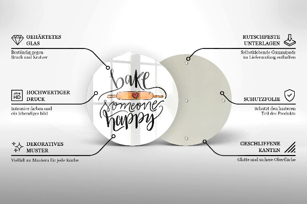 Tábua para cozinha Asse alguém feliz