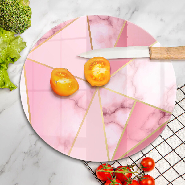 Tábua de vidro Mármore geométrico