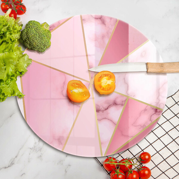 Tábua de vidro Mármore geométrico