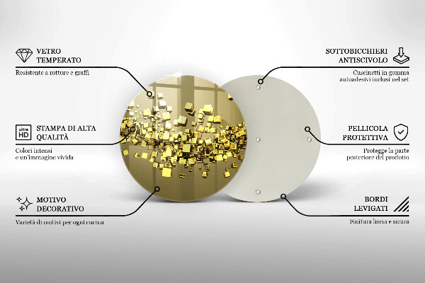 Tábua de cortar alimentos Geometria 3D abstrata