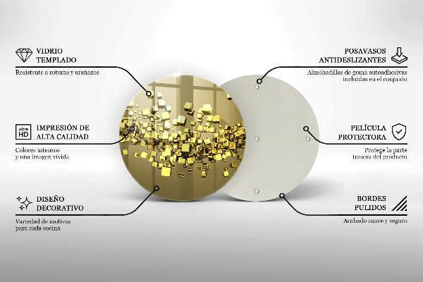 Tábua de cortar alimentos Geometria 3D abstrata