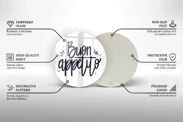 Tábua de cortar A inscrição Buon Appetito