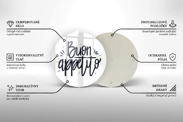 Tábua de cortar A inscrição Buon Appetito