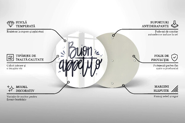 Tábua de cortar A inscrição Buon Appetito