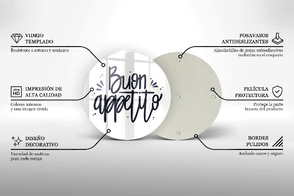 Tábua de cortar A inscrição Buon Appetito