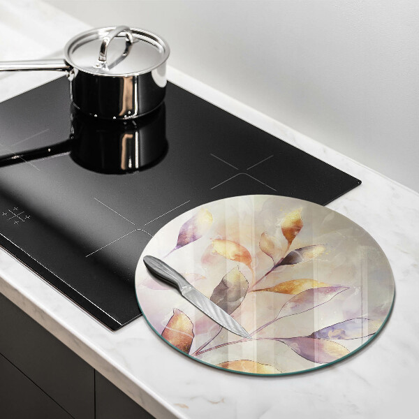 Tábua para corte Folhas boho pintadas