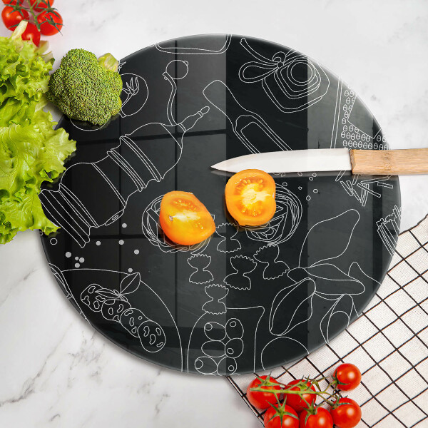 Tábua de corte de vidro Acessórios de cozinha