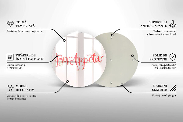 Tábua corte Placa de cozinha Bon Appetit