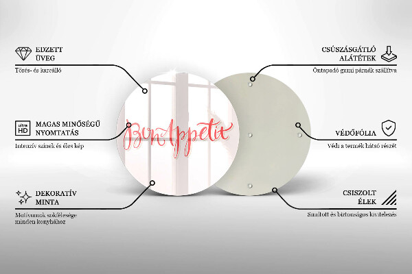 Tábua corte Placa de cozinha Bon Appetit