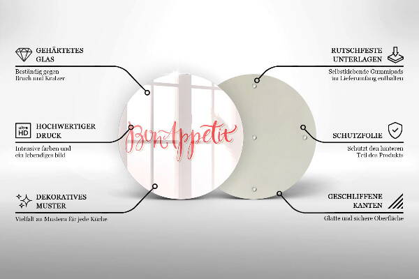 Tábua corte Placa de cozinha Bon Appetit