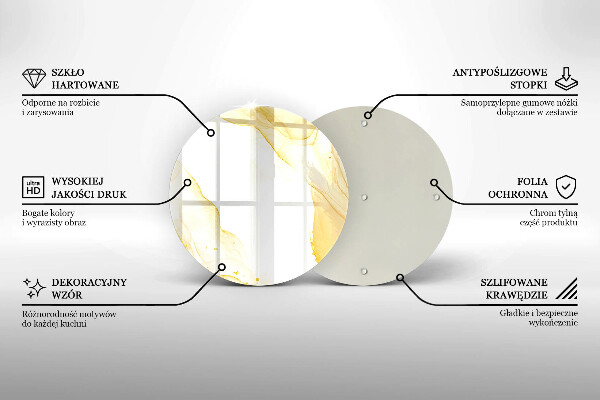 Tábua de corte Abstração dourada