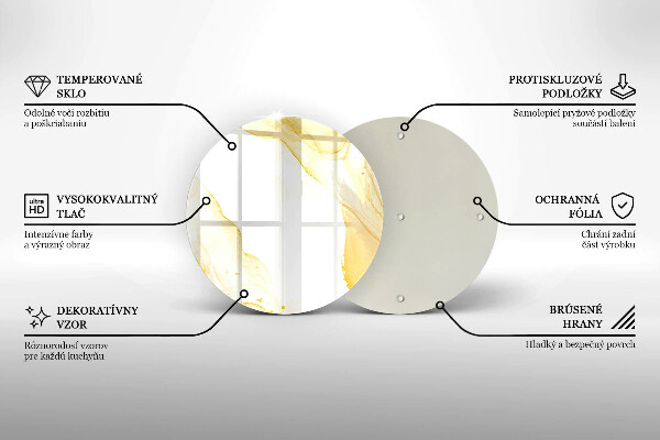 Tábua de corte Abstração dourada