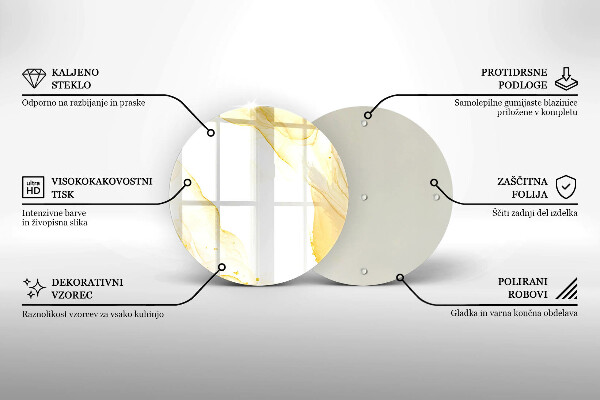 Tábua de corte Abstração dourada