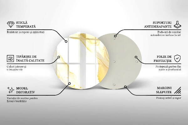 Tábua de corte Abstração dourada