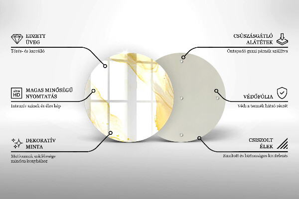 Tábua de corte Abstração dourada