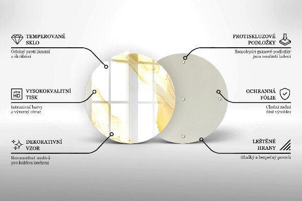 Tábua de corte Abstração dourada