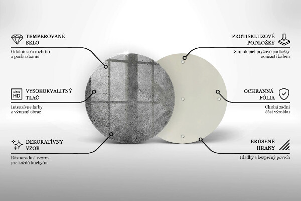 Tábua de vidro Textura de pedra de concreto