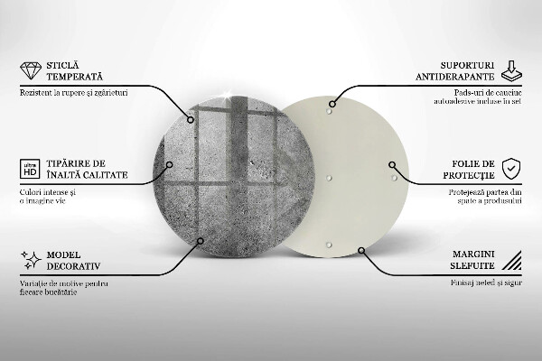 Tábua de vidro Textura de pedra de concreto