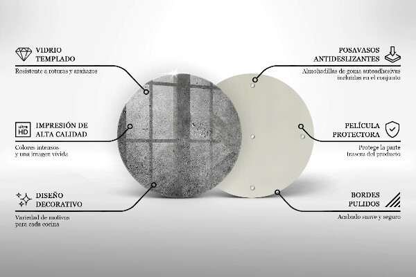 Tábua de vidro Textura de pedra de concreto