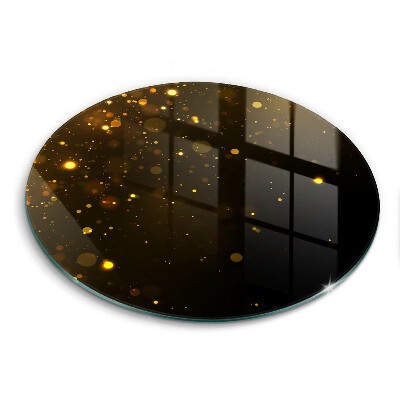 Tábua de corte de vidro Glitter dourado