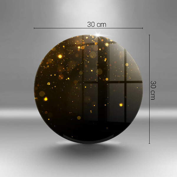 Tábua de corte de vidro Glitter dourado