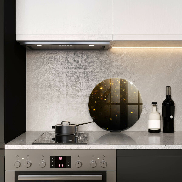 Tábua de corte de vidro Glitter dourado