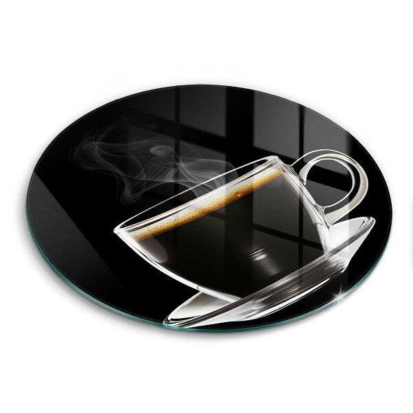 Tábua cozinha Um copo de café quente