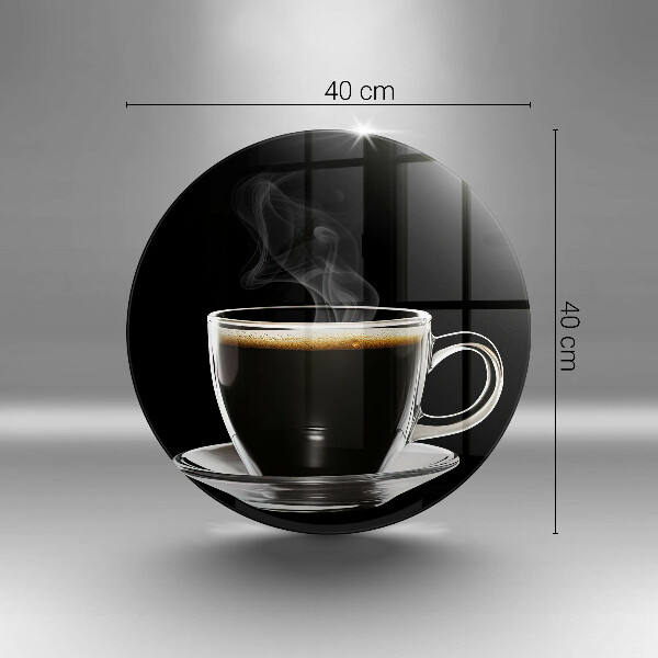 Tábua cozinha Um copo de café quente