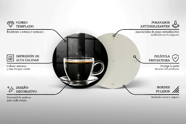 Tábua cozinha Um copo de café quente