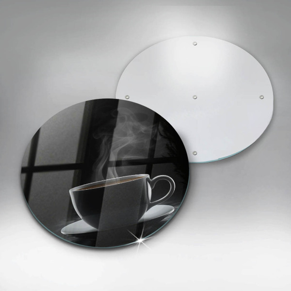 Tábua para cozinha Uma xícara de café quente